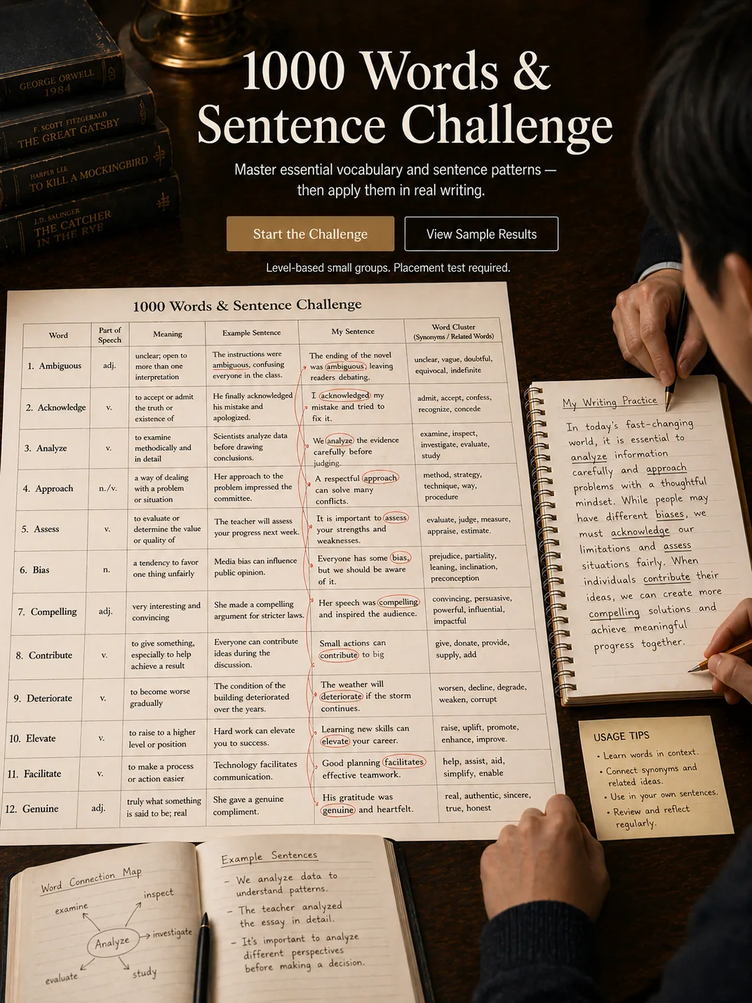 1000 Vocabs & Writing