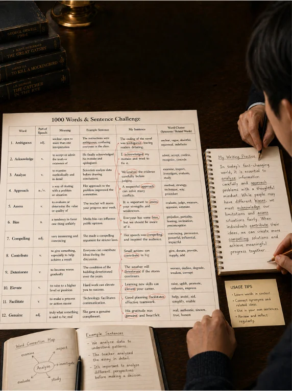 1000 Vocabs & Writing
