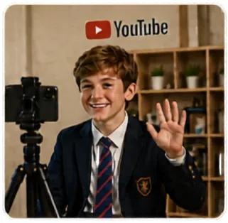 SOAR student creating a YouTube video